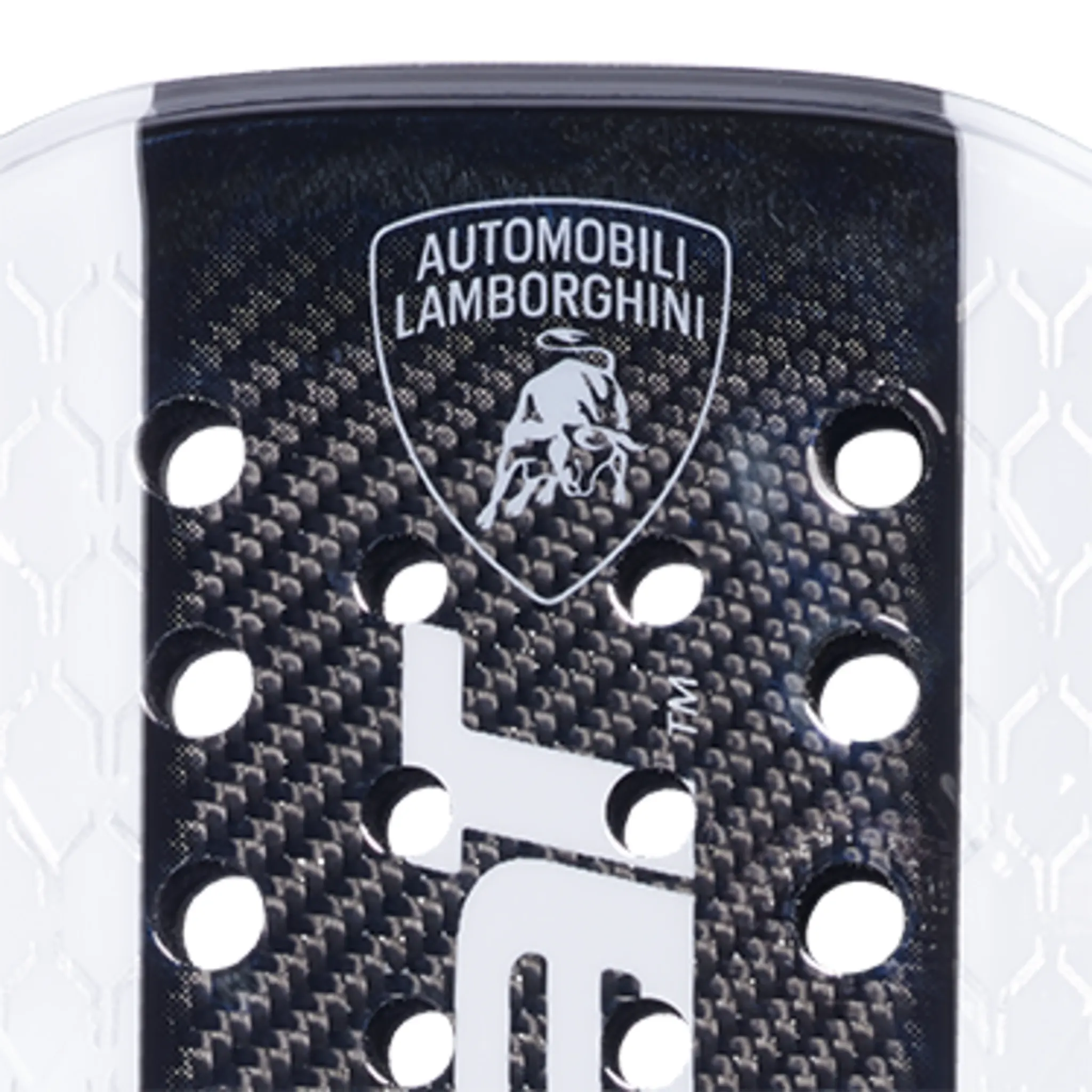 Detrailed Side View of Babolat x Lamborghini Padel Racket BL.003 White